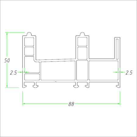 Sliding frame 2.5 track LS 56