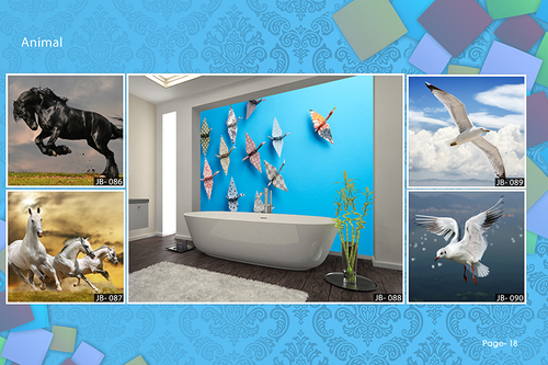 Customised Glass Wallpaper - Textile Material, 75 Feet Size, Modern Style, 61-70 mm Thickness | Waterproof and Durable Design