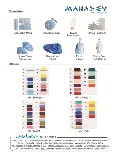 Industrial Purposes - Non-Woven, Various Sizes, Multiple Colors | Durable, Protective, Disposable, Hygienic, Comfortable, Sterile, Bulk Packaging