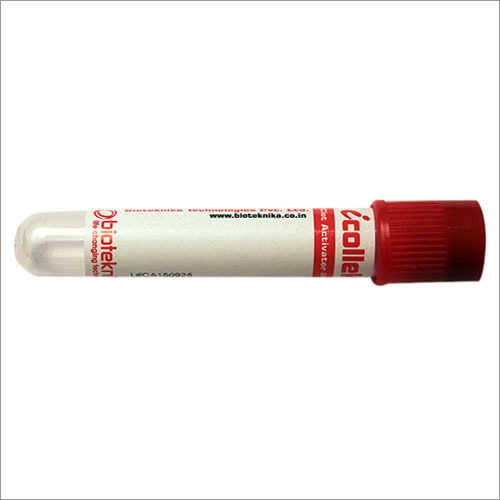 iCollekt ClotActivator - Plastic 13x75 mm, Transparent Beaker for Blood Collecting with Warranty