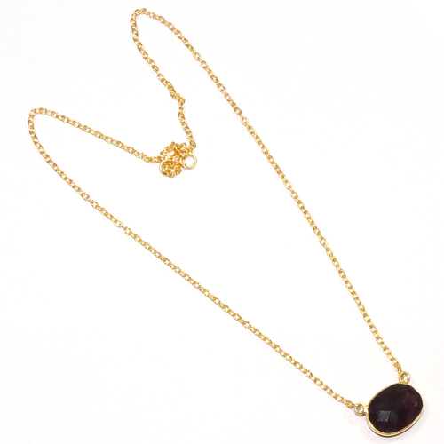 Amethyst Oval 925 Sterling Sliver Necklace