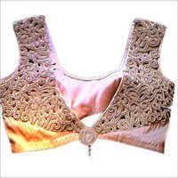 Golden And Pink Hand Embroidered Blouses