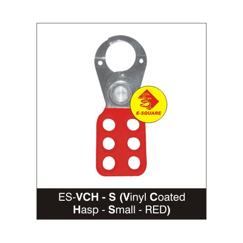 Red Small Vinyl Coated Lockout Hasp