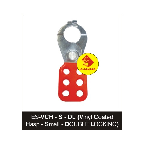 Vinyl Coated Lockout Hasp - High Tensile Steel, 25 mm Dia Jaw Size | Double Locking System, Accepts Up to 6 Padlocks, 1-Year Warranty