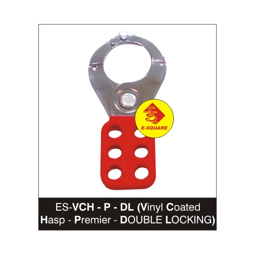 Vinyl Coated Lockout Hasp - High Tensile Steel 25 mm/38 mm Diameter Jaw Size Red or Customizable Color | Secures Up to 6 Padlocks 1 Year Warranty Enhanced Grip and Visibility
