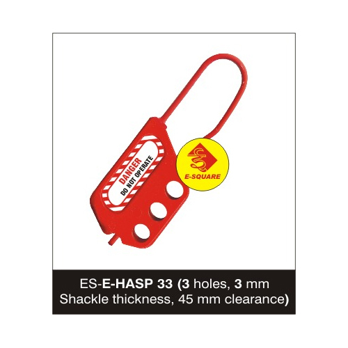 Red Or Customisable Flexible Lockout De Electric Hasp - 3 Mm