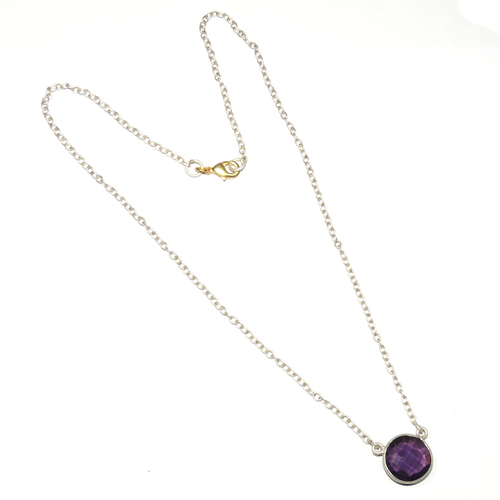 Amethyst 925 Sterling Sliver Necklace Jewelry