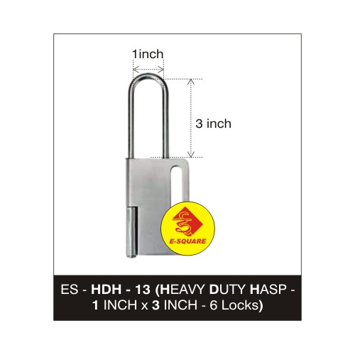 Lockout Heavy Duty Hasp - Stainless Steel 1 Inch x 1 Inch | Features Robust Design, 6 Locks Capacity, 1 Year Warranty, Industrial Safety Use