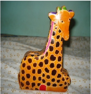 Animal Face Leather Coin Bank