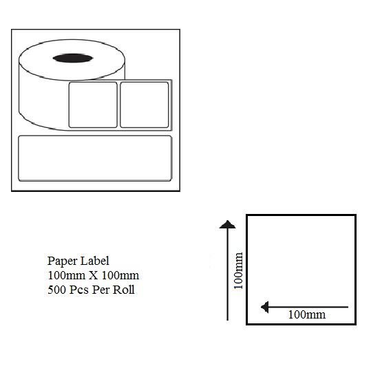 Barcode Label Paper Chomo (100mm*100mm*500)