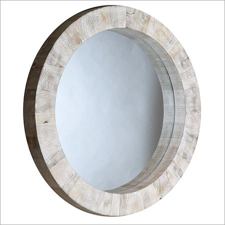 Ivory Round Mirror