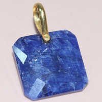 Blue Sapphire 925 Sterling Sliver Pendant Semi Precious Stone Jewelry