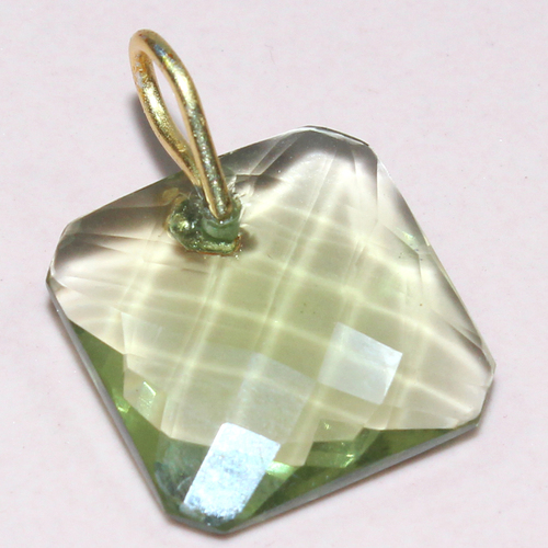 Peridot 925 Sterling Silver Pendant - 10-15mm Cushion Green Stone, Elegant Design, Fine Craftsmanship
