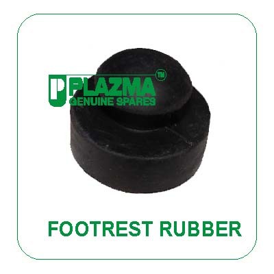 Footrest Rubber Green Tractors - Rubber, 30x40mm, Black, 60 Shore A Hardness, Non-Slip Durable