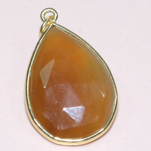 Carnelian Pear 925 Sterling Sliver Pendant Jewelry