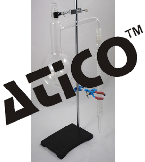 Distillation Apparatus - Borosilicate Glass 500-2000ml, Metal Stand & Clamps | Efficient Separation, Lab and Industrial Use