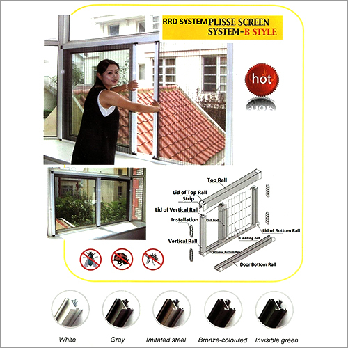 Plisse Screen System For Door & Window