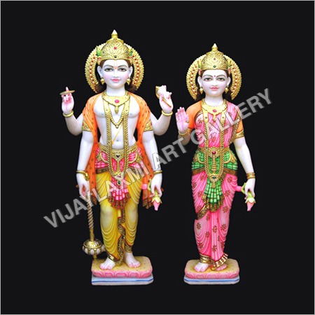 Marble Vishnu Laxmi Statue