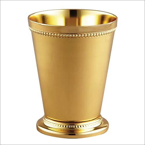 Mint Julep Cup Gold Finish NJO-1509 - Metal 8-10 cm, Gold Finish | Elegant Look, Sturdy Base, Seamless Finish, Durable