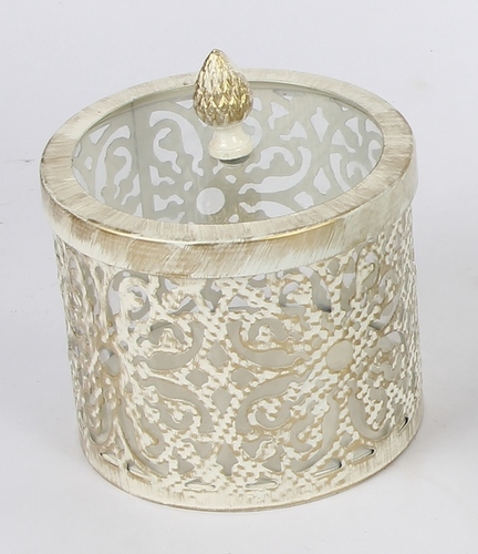 Round Box W/Lid small Etching