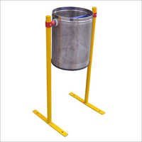 Steel Dust Bin - 30 Liters, 80cm Height X 40cm Width | Silver Stainless Steel, Lightweight 5kg