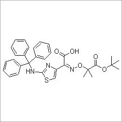 (Z)-2-(2-Tritylaminothiazol-4-yl)-2-(2-tert-butoxycarbonylprop-2-oxyimino)acetic acid