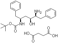 [2S,3S,5S]-2-Amino-3-hydroxy-5-tert-butyloxycarbonylamino-1,6-diphenylhexane succinate salt
