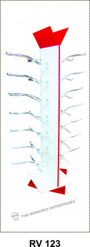 Acrylic Sunglasses Rotating Standee - Acrylic, 12"x12"x24", Red, 14 Frames Display, Rotating, Customizable
