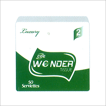 Printed Paper Tissues - 30cms x 30cms, 50 Sheets, 2 Ply White & Printed Design