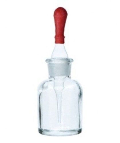 Dropping Bottle With Ground in Pipette Stopper and Rubber Teat - Clear