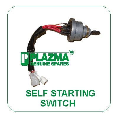 Self Starting Switch Green Tractor - Metal Plastic, 60x50x40 mm, Silver, 12V 10A | Easy Start, Reliable Ignition, Simple Install