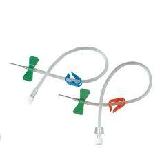Fistula Needles - Stainless Steel, 16G & 17G Fixed Wing Twin Pack | Disposable, Sterilized, Single Use, Black Eye Design