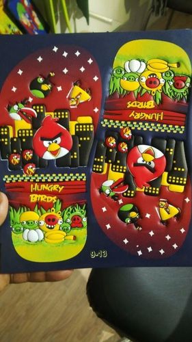 Printing and Embosing Chappal Bottom