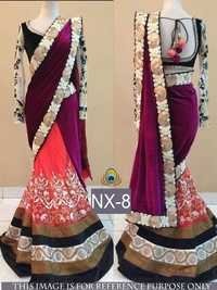 Fancy Designer Stylish Latest Pink Saree