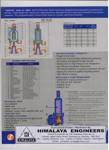 PRESSURE RELIEF VALVES