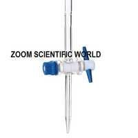 Stopcock For Burette - Borosilicate Glass, 25 Ml, Transparent | Solid Stopper Plug For Laboratory Use
