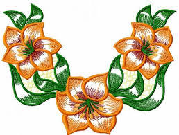 Embroidery Work On Fabric - Georgette Material, Customized Size | Machine Embroidered Creations Perfect for Elegant Designs