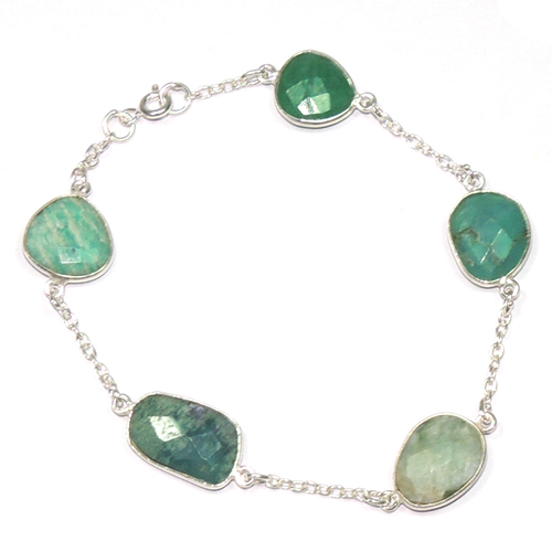 Amazonite Pear 925Sterling Sliver Bracelet Jewelry