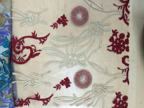 All Over Work Embroidery On Net