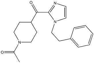 1-(4-(1-PHENETHYL-1H-IMIDAZOLE-2-CARBONYL)PIPERIDIN-1-YL)ETHANONE