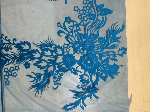 All Over Embroidery Work On Fabric