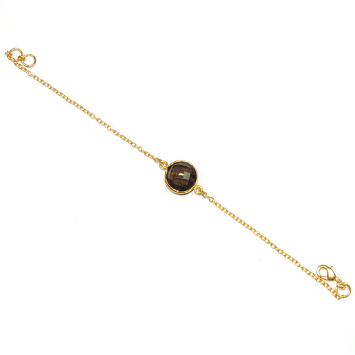 Smoky Quartz 925 Sterling Sliver Bracelet Jewelry