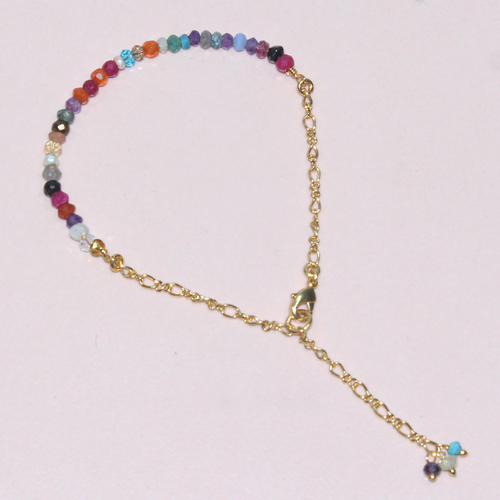 Multi Stone 925 Sterling Sliver Bracelet Jewelry