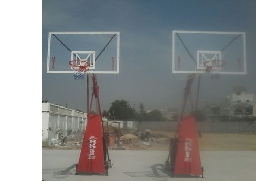 Basketball Poles & Boards Display Color: Red