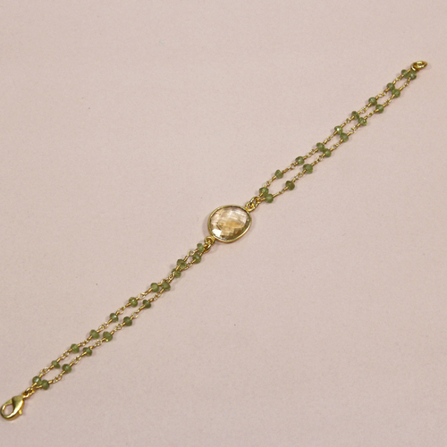 Citrine with Pyrite 925 Sterling Sliver Bracelet Jewelry