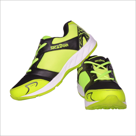 Stylish Sports Shoes - PU Leather, Size 7-12, Lime Green | Lightweight, Breathable, Shock Absorption, Durable Rubber Sole