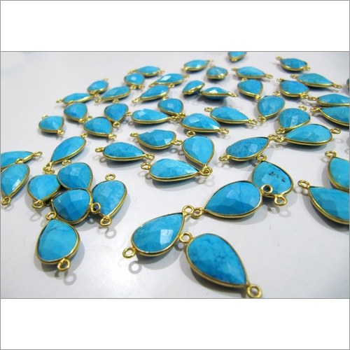 Pendants Turquoise Connectors Gold Plated