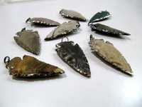 Jasper Arrowhead pendant Black Plated