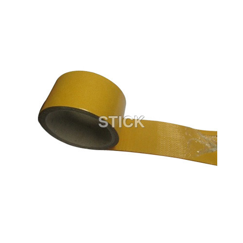 Double Sided Cross Filament Tape - 2000mm Length, Yellow Color | Highly Adhesive, Heat Resistant, Seamless Finish, Uniform Thickness