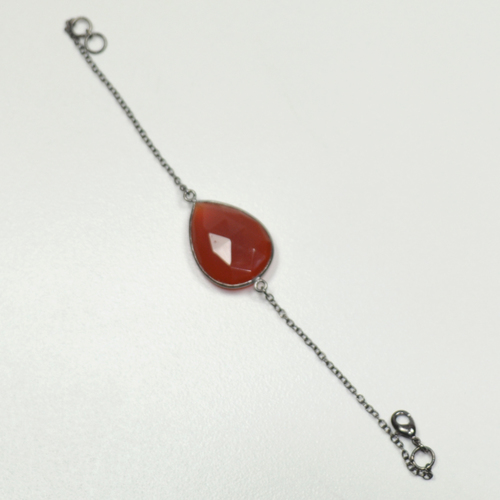 Carnelian 925 Sterling Sliver Bracelet Jewelry